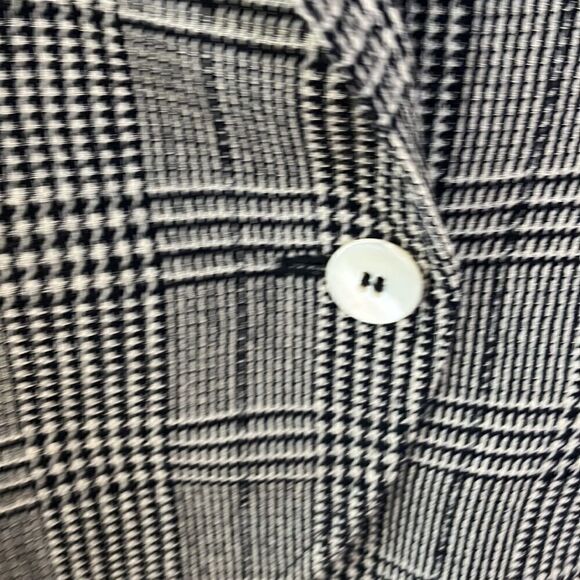 Accento Marzotto Italy Plaid Check 100% Pure Virgin Wool Blazer Sz 10 - Picture 5 of 9